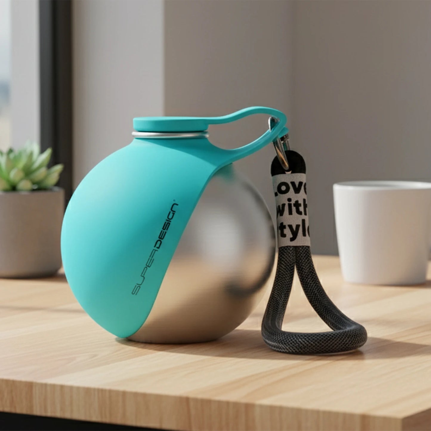 Pet Water Bottle 304 Stainless Steel Collapsible Ball Shaped Drinking Device Portable Dog Bowl  For Small Dogs Outdoor Portable